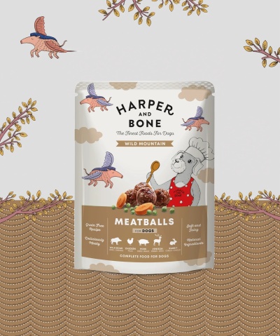 Harper and Bone Dog Almôndegas Wild Mountain