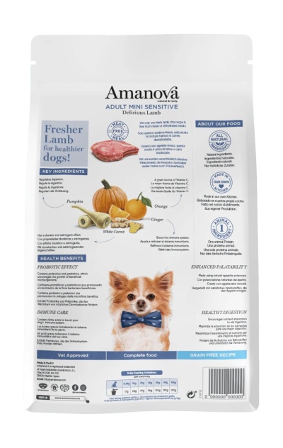 AMANOVA Grain Free Adult Mini Sensitive Delicious Lamb