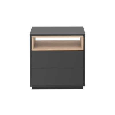 Mesa cabeceira 2 gavetas Malmo Lourini