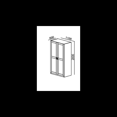 Roupeiro&#x20;2&#x20;Portas&#x20;&#x20;Linha&#x20;Floren&#x00E7;a&#x20;&#x20;II