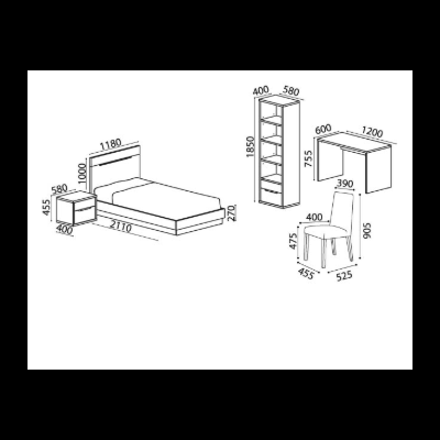 Cama&#x20;de&#x20;Solteiro&#x20;Linha&#x20;Viena&#x20;I