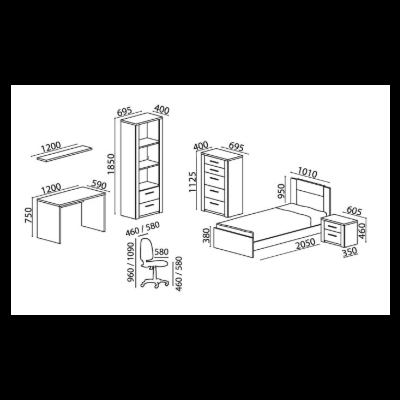 Quarto&#x20;de&#x20;Solteiro&#x20;Paris&#x20;II