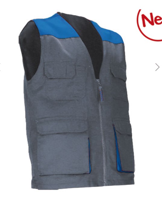 Colete de trabalho leve bicolor com múltiplos bolsos Colete de trabalho leve bicolor com múltiplos bolsos