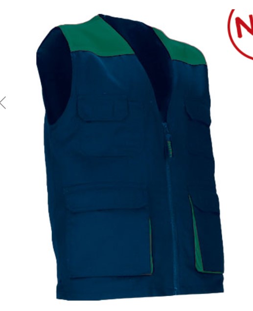 Colete de trabalho leve bicolor com múltiplos bolsos Colete de trabalho leve bicolor com múltiplos bolsos