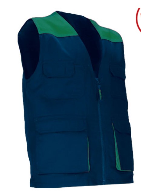 Colete de trabalho leve bicolor com múltiplos bolsos Colete de trabalho leve bicolor com múltiplos bolsos