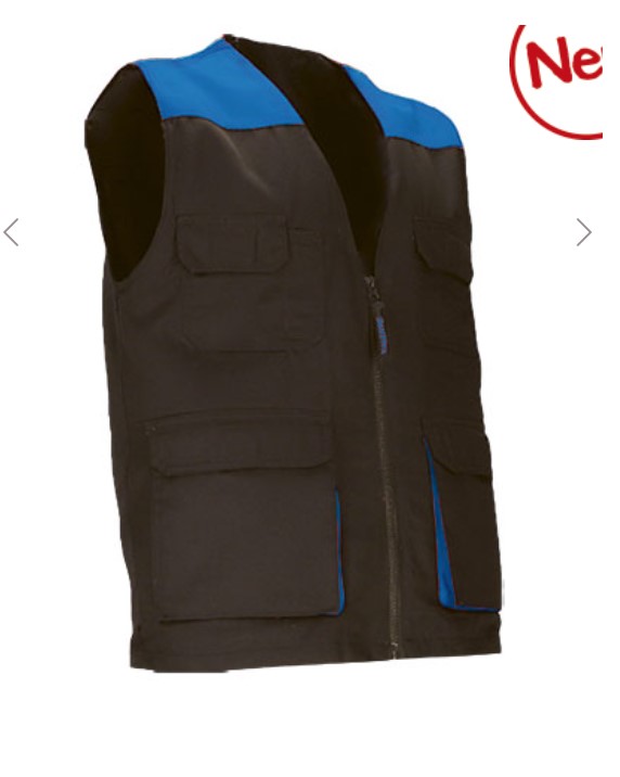 Colete de trabalho leve bicolor com múltiplos bolsos Colete de trabalho leve bicolor com múltiplos bolsos