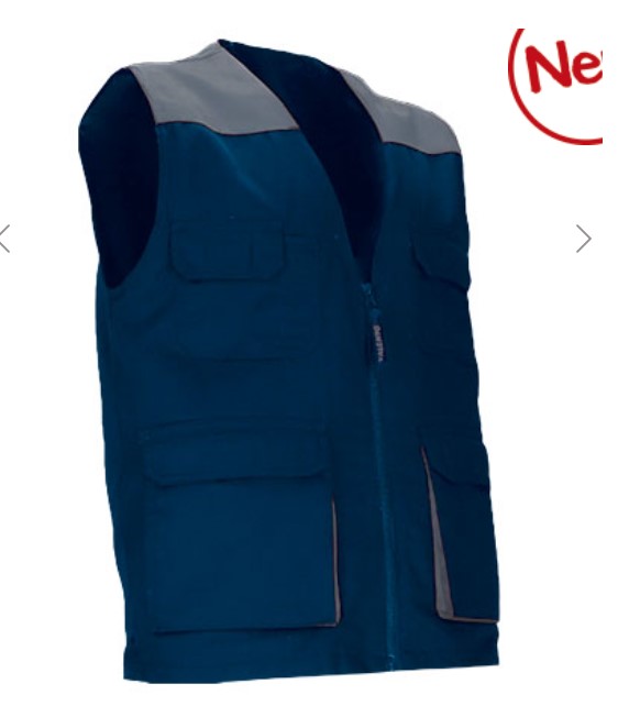 Colete de trabalho leve bicolor com múltiplos bolsos Colete de trabalho leve bicolor com múltiplos bolsos