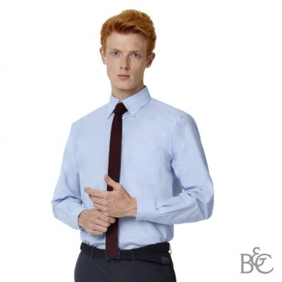 CAMISA HOMEM ML B&C OXFORD 70% ALGODÃO - 30% POLIÉSTER