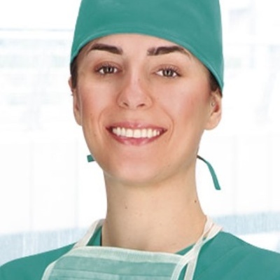 Touca médico 65% poliéster 35% algodão