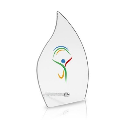 Flamy Impacto Troféu em vidro