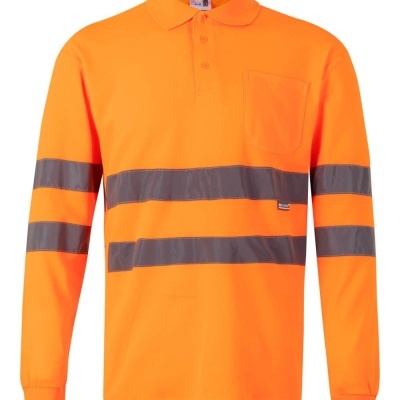 Polo algodão manga comprida