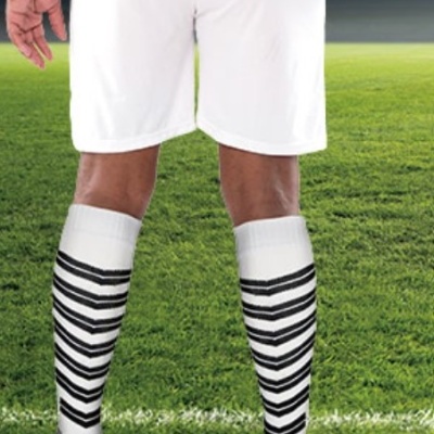 Meias de futebol 35% algodão 10% elastano 55% poliamida  900Grs