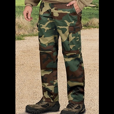 Calça Desmontável 65% poliéster 35% algodão, tecido de sarja 220 grs / m2