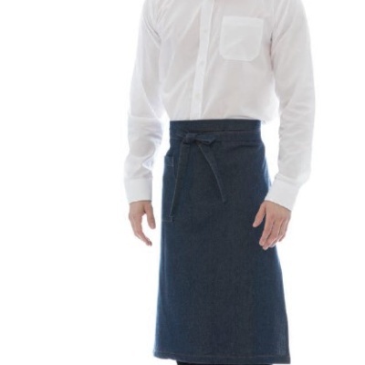 Avental cintura comprido de ganga 100% Algodão