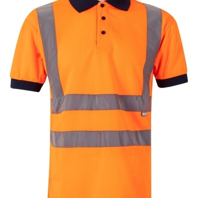 Polo bicolor manga curta