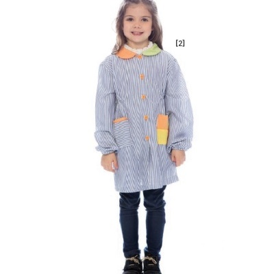 Bata Menina Riscas 65% Poliester 35% Algodão 130 gr/m2