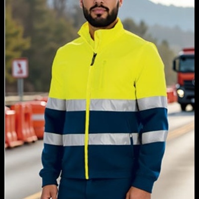 Casaco desmontável softshell de Alta Visibilidade bicolor