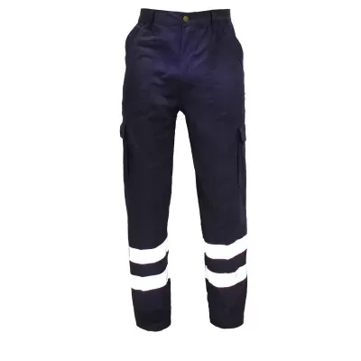 Calça retardante de chamas e anti-estático de visibilidade média