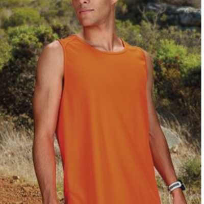 T-shirt desporto sem mangas 145 Grs.100% Poliester