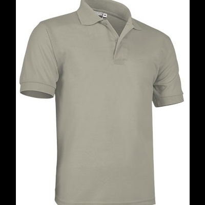 Polo 50% poliéster, 50% algodão.