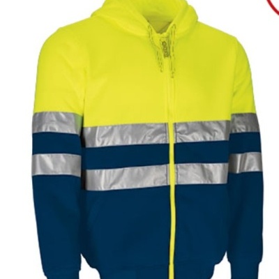 Sweatshirt com capuz bicolor de alta visibilidade 100% Poliester  280 Grs.