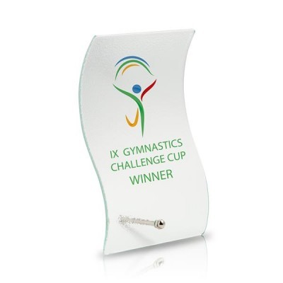 Curvy Impacto Troféu em vidro