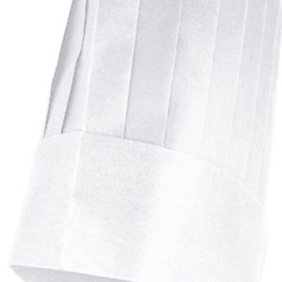 Chapéu de Chefe Descartável Grs. 65  100% POLIPROPILENO PACK 50 UNIDADES