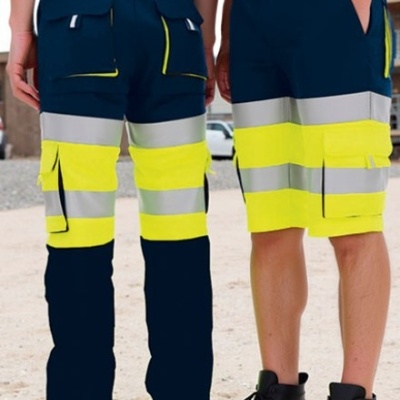 Calças desmontáveis de Alta Visibilidade bicolor