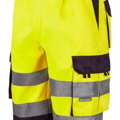 Bermudas bicolor multibolsos