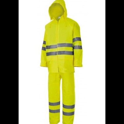 Fato de chuva de duas peças de alta visibilidade VELILLA FATO DE CHUVA DE DUAS PEÇAS DE ALTA VISIBILIDADE