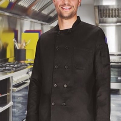 Casaco de chef de manga comprida.210 Grs. 65% poliester 35% algodão