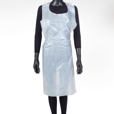 Avental Branco Impermeável Descartável em Polietileno  Emb.50 Unidades