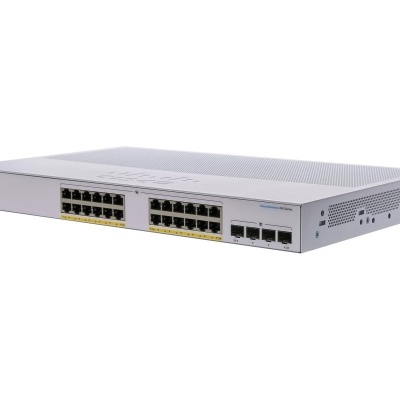 Switch de rede Cisco Network Convergence System 2000 Series cinzento com várias portas Ethernet