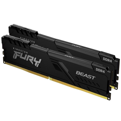 KINGSTON MEM 16GB 3200MT/S DDR4 CL16 DIMM (KIT 2) FURY BEAST BLACK