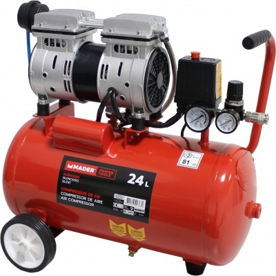 Compressor de Ar Silencioso, 24L, 0.75HP