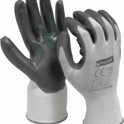 Luva de Proteção Poliéster + Nitrilo