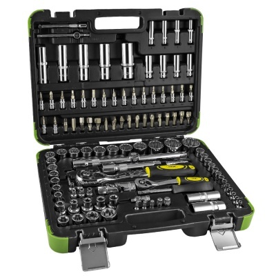 CAIXA DE FERRAMENTAS DE 113 PEÇAS 12 FACES (XZN) - CROMADO