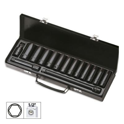 KIT 12 CHAVES DE IMPACTO COMPRIDOS DE 1/2”