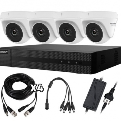 Pack Vigilância (Gravador DVR + 4 Camaras + 4 Cabos 10 mts + Transformador)