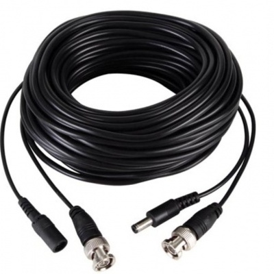 Cabo Extensão BNC RG59 + DC 20 mts p/ Cameras