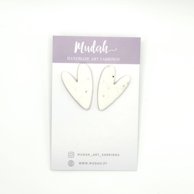 Corações pequenos - branco areia