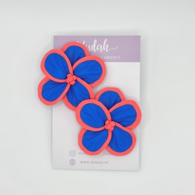 Flor grande - azulão e melancia