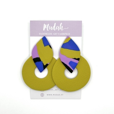 Sandra - padrão e verde mostarda