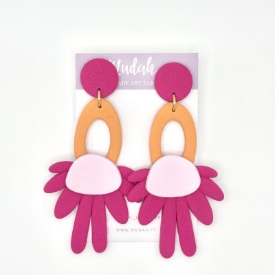 Madalena - rosa, coral e rosa claro