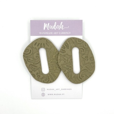 Brincos orgânicos- verde seco