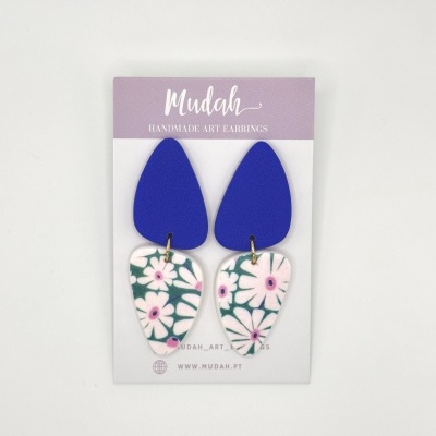 Inês - azulão e padrão flores