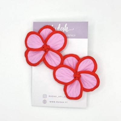 Flor grande - vermelho e rosa