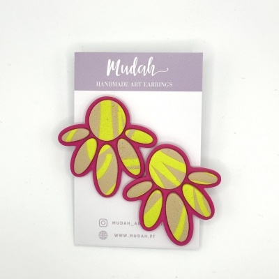 Maria - padrão verde lima e rosa