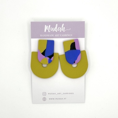 Camila - padrão e verde mostarda