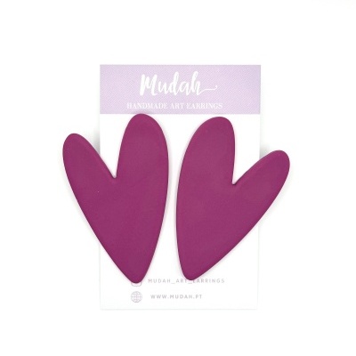 Corações grandes - púrpura